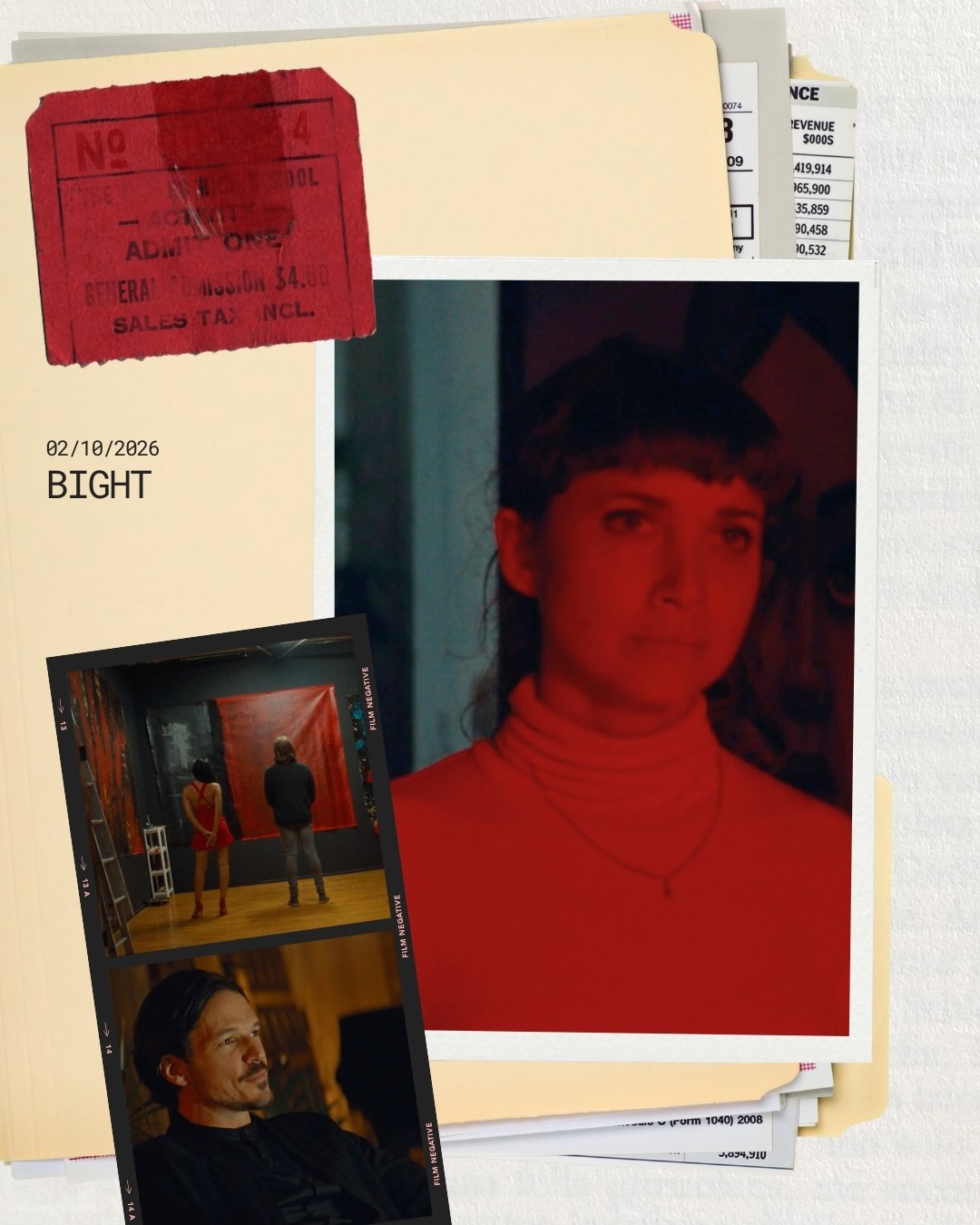 Bight textured cream folder collage