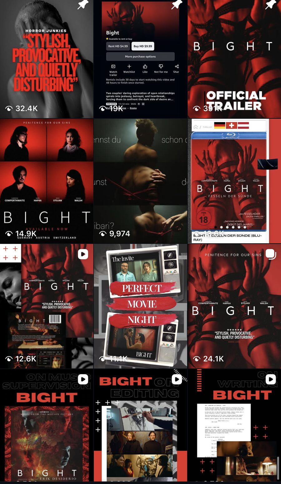 Bight Instagram campaign grid design